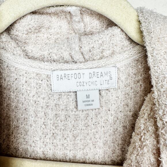 Barefoot Dreams Cozy Chic Lite Coastal Soft Knit Bisque Cardigan Sweater Medium - Picture 7 of 14